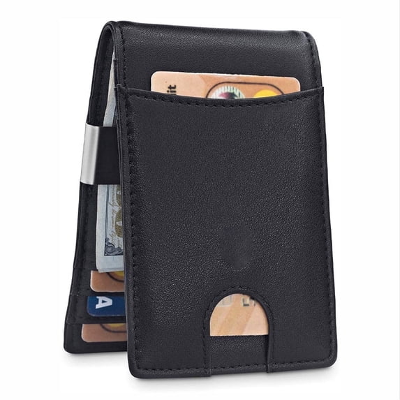 SYMMEXA Men's wallet genuine pickup bag RFID anti-theft brush money clip dollar clip