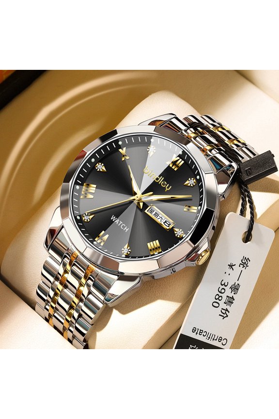 Men's watch, luxurious waterproof luminous watch, new men's quartz wristwatch, men's watch, business trendy fashion
