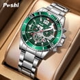 thumbnail image 1 of Men's watch, quartz watch, new model watch, men's fashion business steel band quartz wristwatch, men's trendy watch, 1 of 8