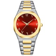 Mens watch, waterproof watch, mens watch, all-black Arabic numeral dial, high-end alloy quartz watch, mens wristwatch