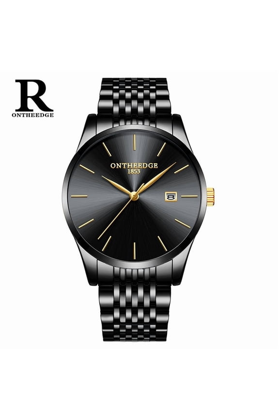 Men's waterproof watch, European and American style quartz wristwatch, business trendy fashion men's wristwatch