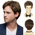 thumbnail image 1 of Men's wigs short hair, men's wig replacement wigs realistic men's wigs, synthetic wigs for men's Christmas daily wear, 1 of 7