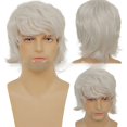 thumbnail image 1 of Men's wigs short hair, men's wig replacement wigs realistic men's wigs, synthetic wigs for men's Christmas daily wear, 1 of 7