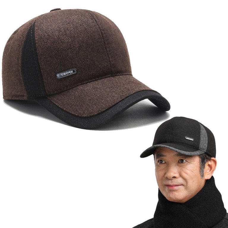 Men’s winter warm baseball cap middle-aged outdoor thickened 