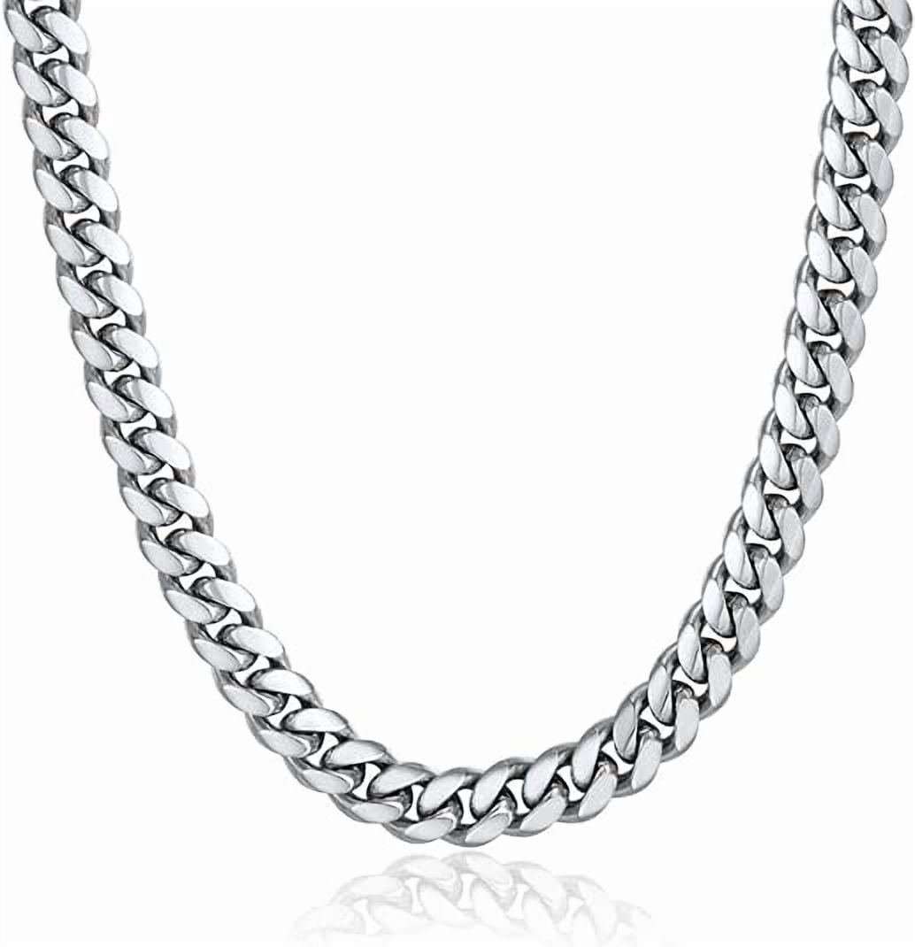 Muddy Jewelry Cuban Link Chains for Men and Women - 4-14mm Width, 14-30" Length, Gold/Stainless Steel, Hip Hop Jewelry Gift
