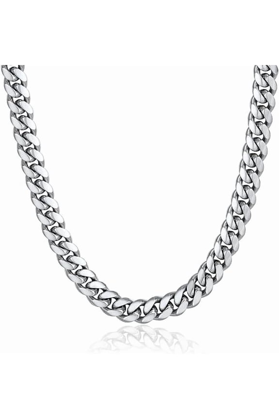 Cuban Link Chains for Men and Women - 4-14mm Width, 14-30" Length, Gold/Stainless Steel, Hip Hop Jewelry Gift