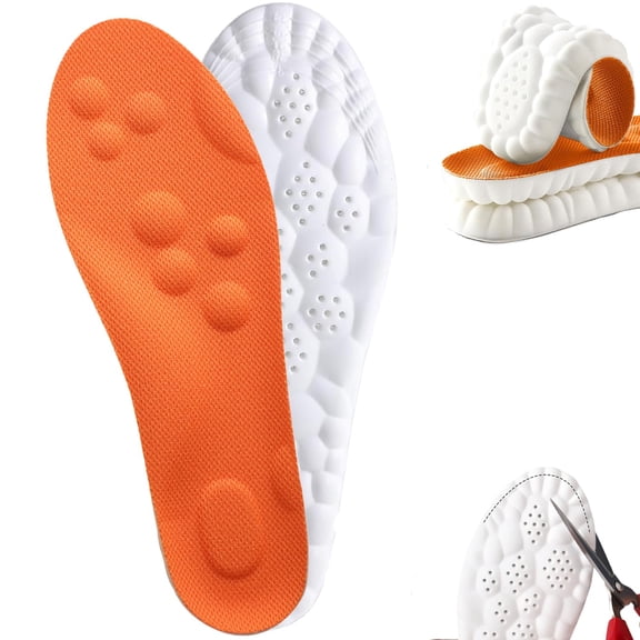 Men's and women's step-through insoles, massage insoles, cloud insoles, comfortable step-through insoles, memory foam arch support insoles, relieve arch pain, suitable for all shoe types.