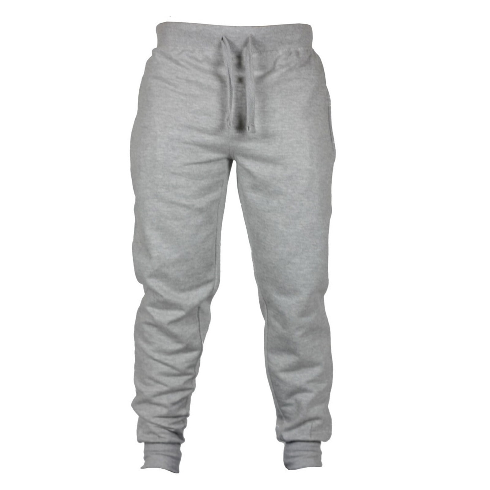 Men's youth leisure fashion tight solid color trend tethered Sweatpants ...