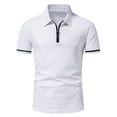 thumbnail image 1 of Men's zip-up short sleeve golf slim shirt, 1 of 5