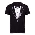 thumbnail image 1 of Tshirts Shirts for Men Suit Print Crew Neck Short Sleeve Tuxedo Graphic Tees Lightweight Casual T Shirt Summer Tops, 1 of 4