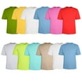 thumbnail image 1 of Men'sPerformance T-Shirt, 100% Polyester Interlock Short Sleeve Crewneck Tee, Assorted T-Shirt (Bright Color 12 Pack, 5XL), 1 of 7