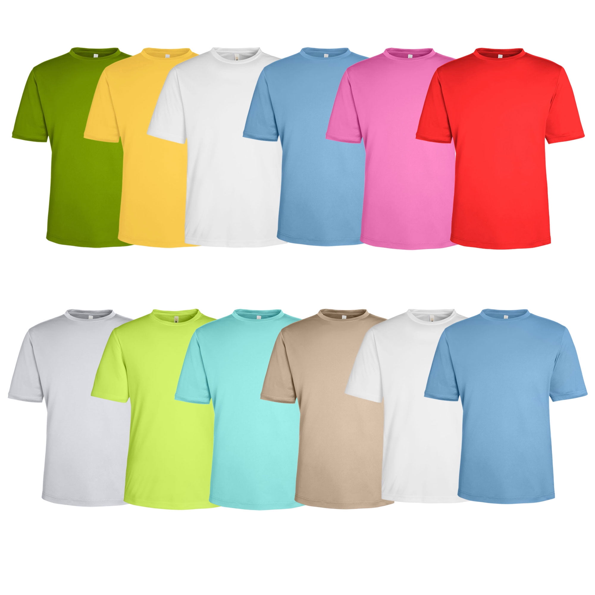 その他 Pastel Mens Crew Neck Tee size S Men'sPerformance T-Shirt, 100% Polyester Interlock Short Sleeve