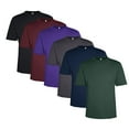 thumbnail image 1 of Men'sPerformance T-Shirt, 100% Polyester Interlock Short Sleeve Crewneck Tee, Assorted T-Shirt (Dark Color 6 Pack, M), 1 of 8