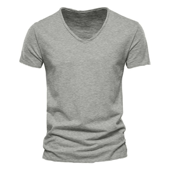 Men'sTshirts Lightweight V Neck Short Sleeve Smooth T Shirt Classic Fit Casual Solid Color Tshirts for Men