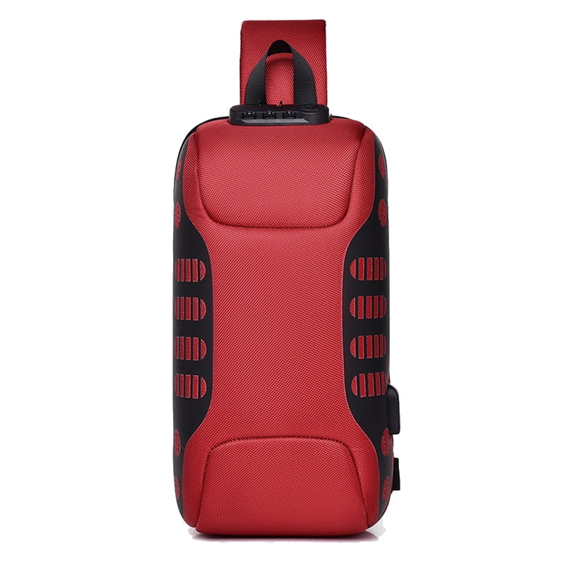 Men sling backpack cross body chest pack bag oxford antitheft short