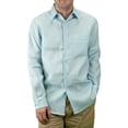thumbnail image 1 of Men'ss Long Sleeve linen shirt SIZE:2X COLOR:BL, 1 of 1