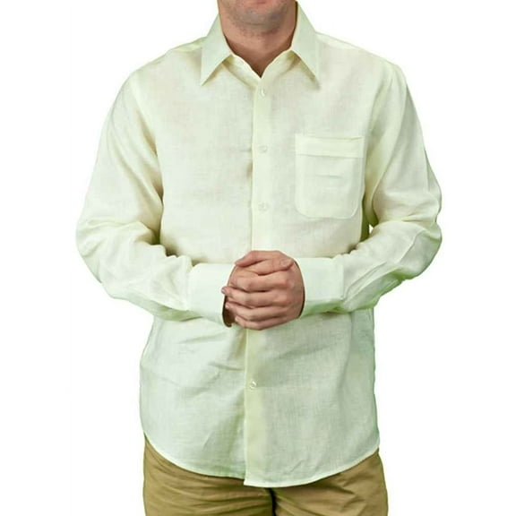 Men'ss Long Sleeve linen shirt SIZE:3X COLOR:IV