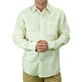 thumbnail image 1 of Men'ss Long Sleeve linen shirt SIZE:4X COLOR:IV, 1 of 1