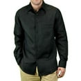 thumbnail image 1 of Men'ss Long Sleeve linen shirt SIZE:S COLOR:BK, 1 of 1