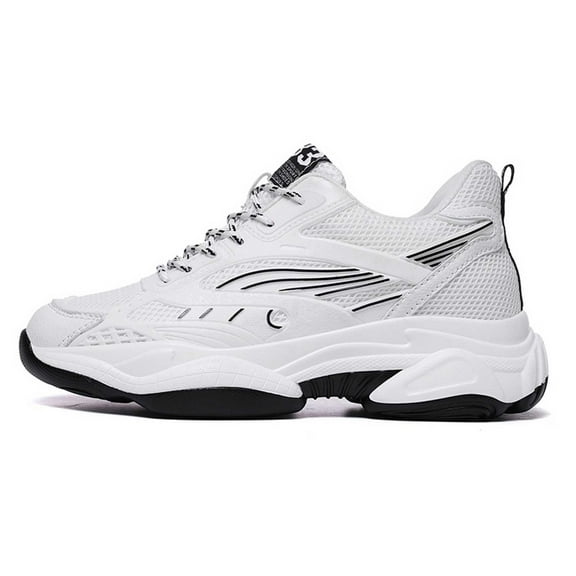 Men'ssneakers Fashion Casual Sneakers Stylish Dad Shoes Height Increasing Sports Footwear White 39
