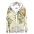 thumbnail image 1 of Men/women Fashion World Map 3d Printed Hoodie with Zipper Funny Pullover Casual Sweatshirt Hooded Tracksuits, 1 of 3