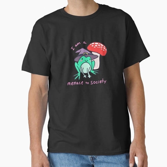 Menace to Society Frog Funny Animal Meme H24097 Unisex T-Shirt, Up to 5XL Available
