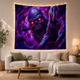 thumbnail image 1 of Menacing Humanoid Monster with Skeletal Skull Like Face, Spooky Gothic for Gothic Decor Fans, Dark Art Decor, Halloween Gift, Tapestry Wall Hanging for Bedroom and Dorm, 1 of 7