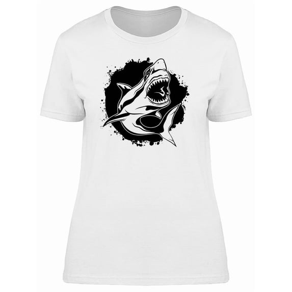 Menacing Shark Paint Art Tee Men's -Image by Shutterstock