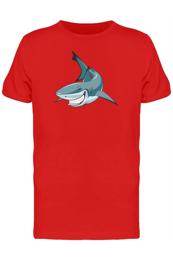 Menacing Shark T-Shirt Men -Image by Shutterstock, Male x-Large