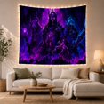 thumbnail image 1 of Menacing Skeletal Figures with Figure Towering Skeleton Wearing, Spooky Gothic for Gothic Decor Fans, Dark Art Decor, Halloween Gift, Tapestry Wall Hanging for Bedroom and Dorm, 1 of 7