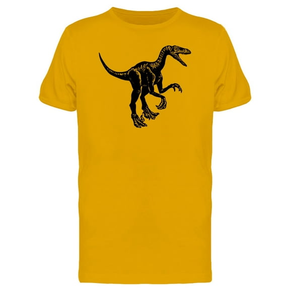 Menacing Velociraptor Sketch T-Shirt Men -Image by Shutterstock, Male Large