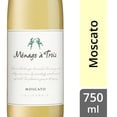 thumbnail image 1 of Menage A Trois Moscato California White Wine, 750 ml Bottle, 11% ABV, 1 of 8