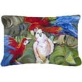 thumbnail image 1 of Menage-A-Trois Parrots Canvas Fabric Decorative Pillow, 1 of 1