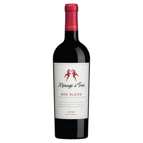 Menage a Trois California Red Blend Red Wine, 750 ml Glass Bottle, 13.5% ABV