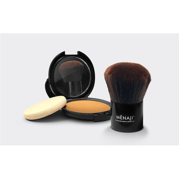 Menaji HDPV Anti-Shine Sunless Tan Kit: HDPV Anti-Shine Powder - T (Tan) 10g + Deluxe Kabuki Brush 1pc 2pcs