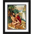 thumbnail image 1 of Menaka the nymph tempting the yogi 2x Matted 28x34 Large Black Ornate Framed Art Print by Ravi Varma, Raja, 1 of 2