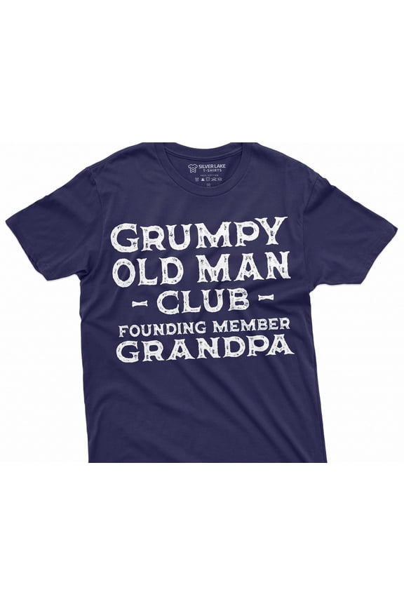 Menamp39s Grumpy Old Man Club Grandpa Tshirt Funny Gift Papa Grandfather Pops Poppop gift