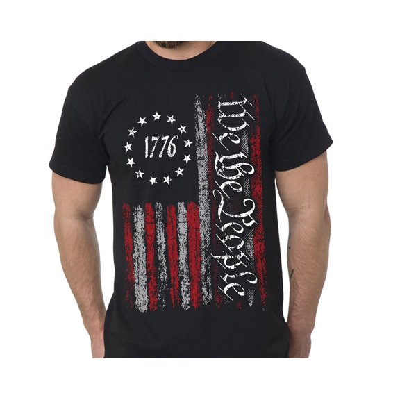 Menamp39s Tall Tshirt 1776 Independence Day 4th of July USA Extra Long Tee We the People T