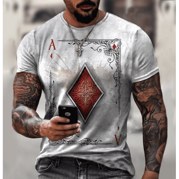 Menapos s s Off White Ace of Diamonds Poker Playing Card Classic