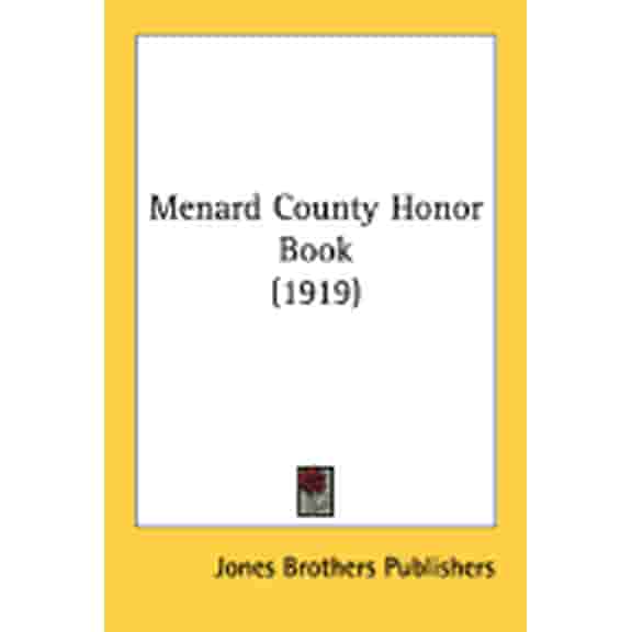 Menard County Honor Book (1919) (Paperback)