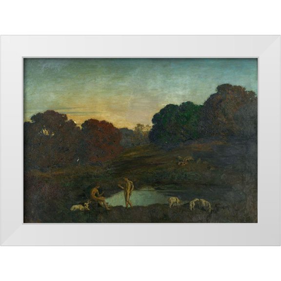 Menard, Rene 14x11 White Modern Wood Framed Museum Art Print Titled - Pastoral Scene