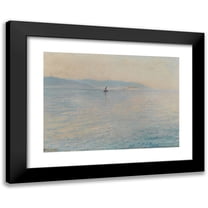 Menci Clement Crnčić 14x11 Black Modern Framed Museum Art Print Titled - Calm Sea, Bonaca