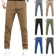 Mencomfy Cargo Pants, Men Comfy Multipants - High Stretch Multi-Pocket Durable Cargo Pants Waterproof Relaxed Fit Mens Baseball Pants White