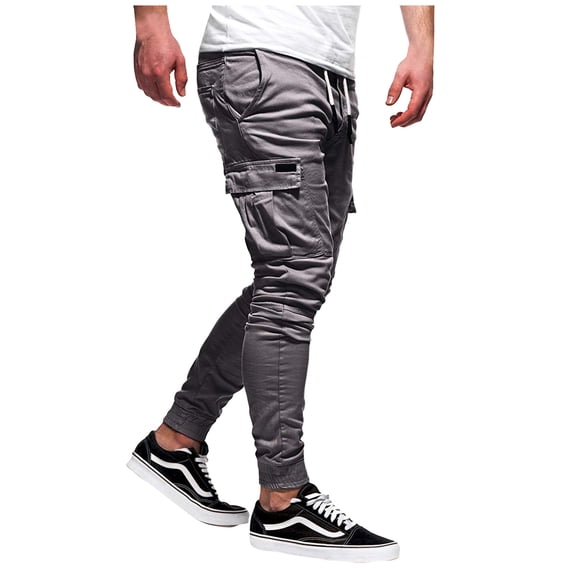 Mencomfy Cargo Pants, Outdoor Fleece Lined Pants Double Knee Work Pants Men Pantalones Slim Fit Cargo Pants For Men Flannel Lined Mens Work Slim Fit Mens Work Pants Pantalones L Gray