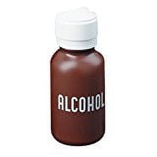 Brown Push Down Alcohol Dispenser Bottle, 8oz