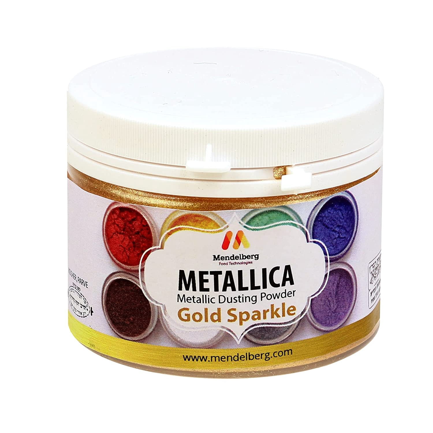 Metallic Food Colorant Mendelberg Metallica Food-Color Dusting Powder, Metallic Gold Sparkle 1 ...