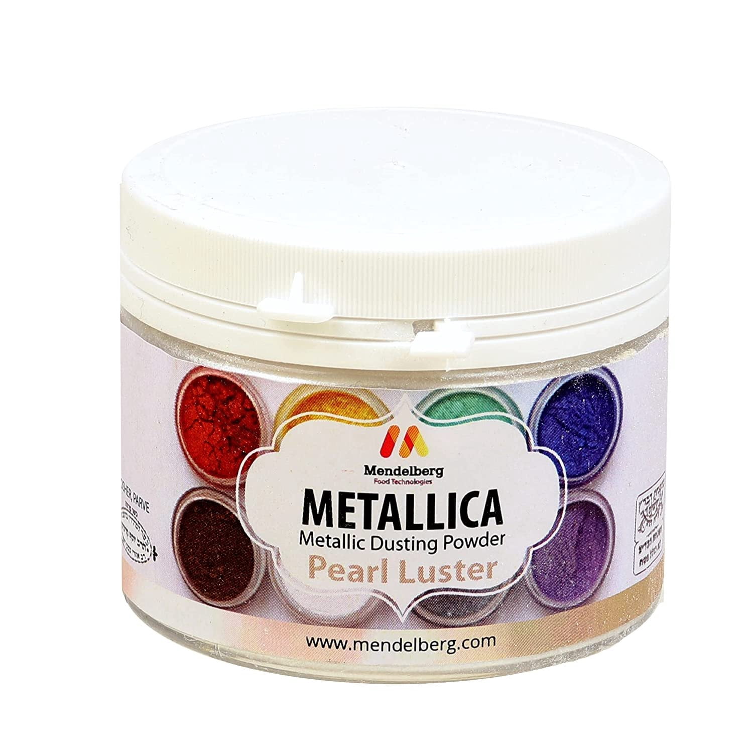 Metallic Food Colorant Mendelberg Metallica Food-Color Dusting Powder, Metallic Pearl Luster 1 ...