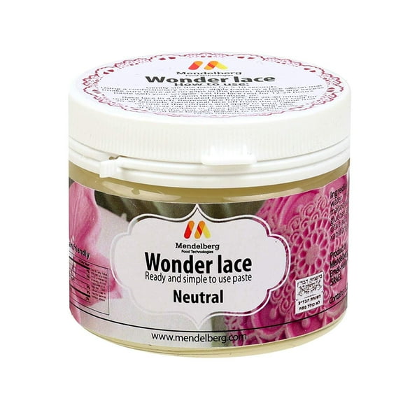 Mendelberg Wonder Lace Ready-Made Edible Lace Paste, Neutral 5.2 Fluid Ounces