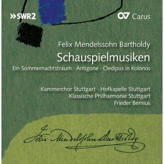 Mendellsohn / Bernius / Kammerchor Stuttgart - Schauspielmusiken - Music & Performance - CD