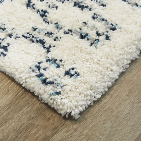 Mendieta Checkered Shag Area Rug